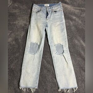 Tilly’s RSQ “high rise straight leg” size 27, medium/light wash, good condition
